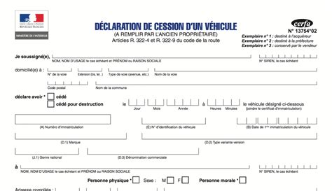 Certificat De Cession 2 Roues