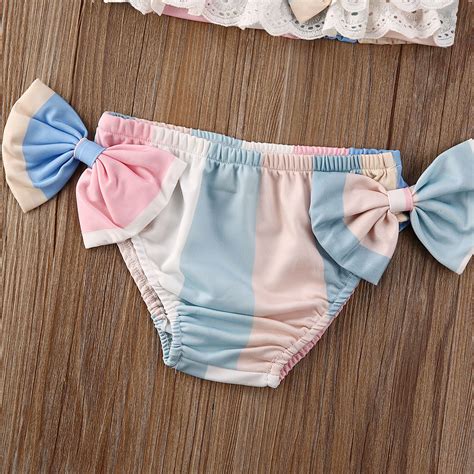 Newborn Baby Girl Bikini Set Swimsuit Floral Swimw Vicedeal