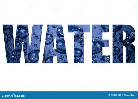 Word Water Floating In A Swimming Pool Royalty Free Stock Photography