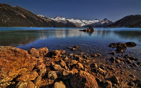 Wallpaper Landscape Mountains Sea Bay Lake Water Rock Shore