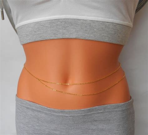 Layered Belly Chain 14 K Gold Filled Sterling Silver Belly Etsy