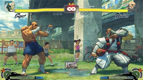 Sagat Vs Gouken Cpu Vs Cpu Ultra Street Fighter Iv Hardest Ai Youtube