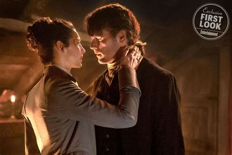 Outlander: Claire and Jamie embrace in new print shop pic | EW.com