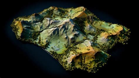 Modelo De Elevación Digital Dem Producto De Gis Lidar Hecho Después De