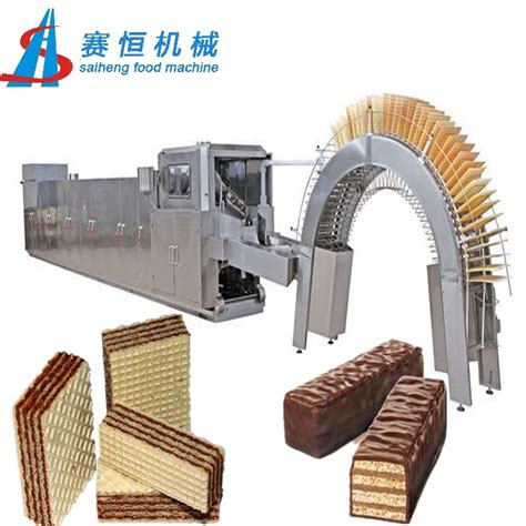 Commercial Wafer Biscuit Production Line Gas Oven Baking Equipment