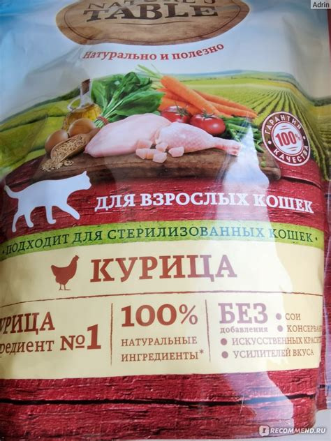Сухой корм для кошек NATURE'S TABLE - «Лучший корм для рыжего кота ...