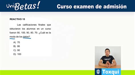 GUÍA EXANI II Problema 15 Pensamiento Matemático UABC UV