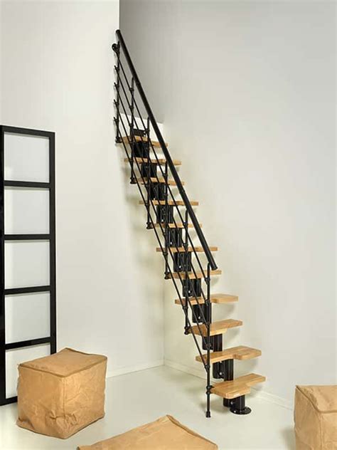 Oak30 Xtra Space Saver By Arke Fontanot Wood And Steel Modular Staircase Modular Staircase