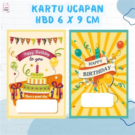 Jual Kartu Ucapan X Cm Kartu Ucapan Ulang Tahun Greeting Card