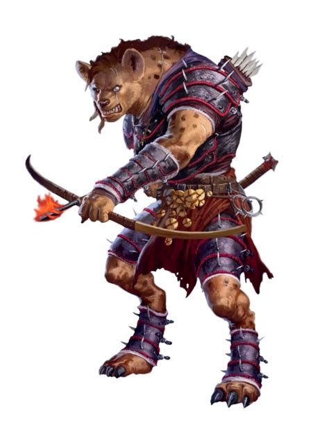 Male Gnoll Ranger Rogue Pathfinder 2E PFRPG DND D D 3 5 5E 5th Ed D20