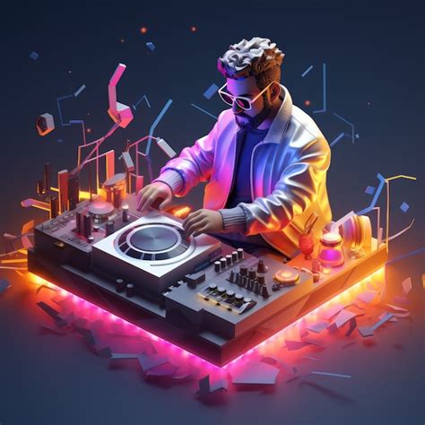 Free Photo | 3d music related scene