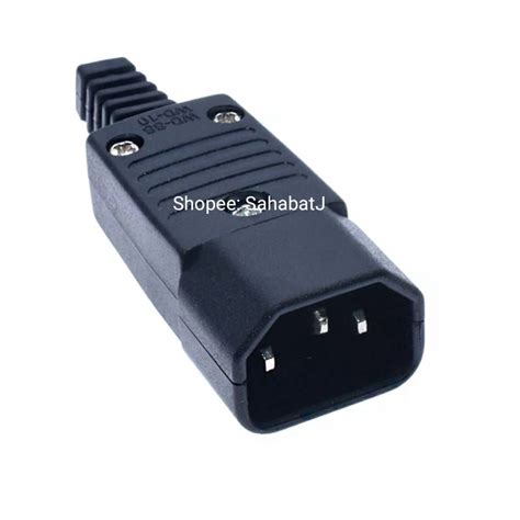 Jual Konektor C14 Male Connector C13 Female Soket PDU UPS IEC320 Plug