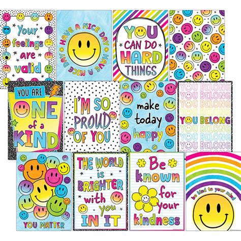 Brights 4Ever Positive Sayings Small Poster Pack, Pack of 12 - TCR7469 ...