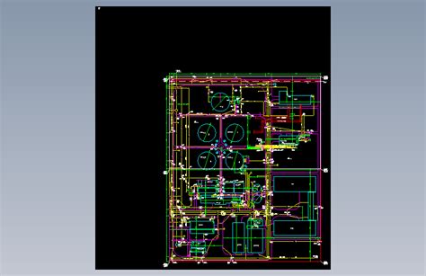 某污水处理厂管道布置图autocad 2004模型图纸下载 懒石网