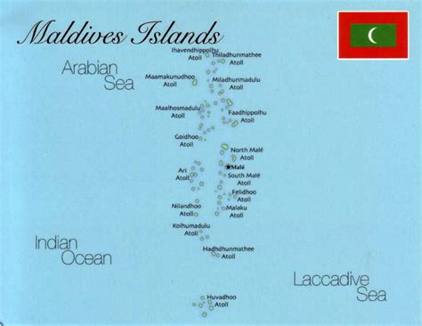 Detailed Map Of Maldives With Flag Maldives Asia Mapsland Maps