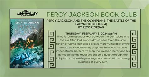 Percy Jackson Book Club | Leon Valley Library