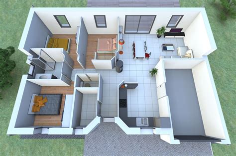 Plan De Design De Maison X M Avec Chambres F