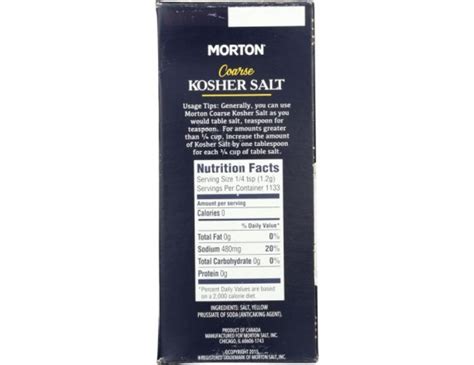 Morton Coarse Kosher Salt 48 Oz Dailydealsco