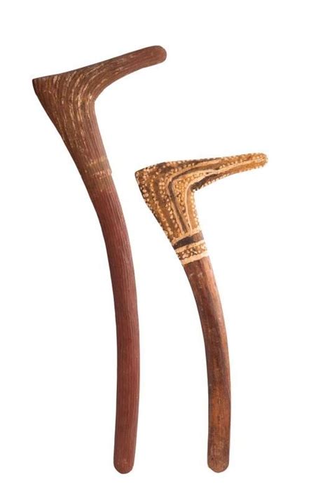 Two Ceremonial Hooked Boomerangs Price Estimate 1500 2500