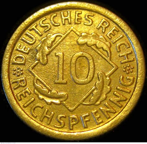 10 Reichspfennig 1929 F Weimar Republic 1919 1932 Germany Coin