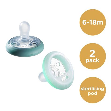 Tommee Tippee Closer To Nature Soother Breast Like Day Night 6