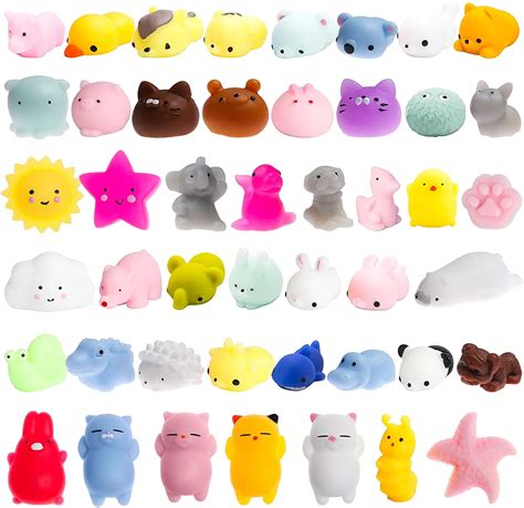 40 Random Pieces Mochi Squishy Fidget Toys ®mochi Fidget