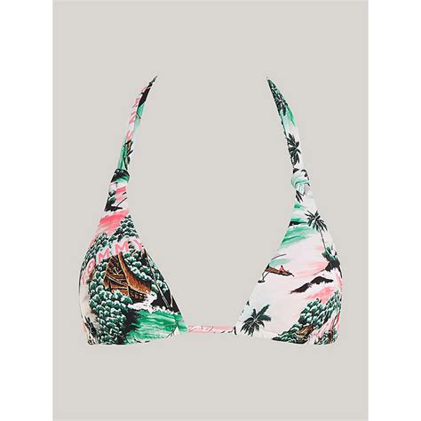 Tommy Jeans Bikini Heritage Knot S Triangle Rp Print Multicolor Dressinn