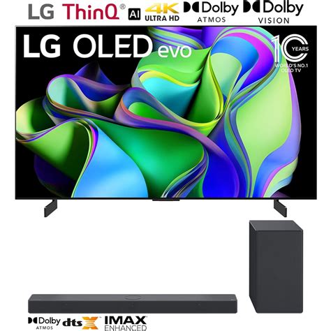 LG OLED55C3PUA OLED Evo C3 55 Inch HDR 4K Smart OLED TV 120 Hz Bundle