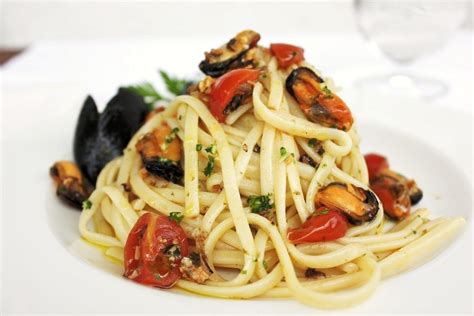 Linguine Con Cozze E Pomodorini Club Dei Mari