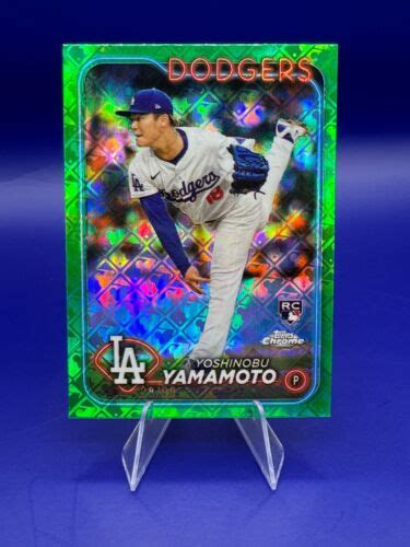 Topps Chrome Green Logofractor Yoshinobu Yamamoto Rc Sp Ebay