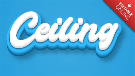 Ceiling Text Effect Generator Textstudio