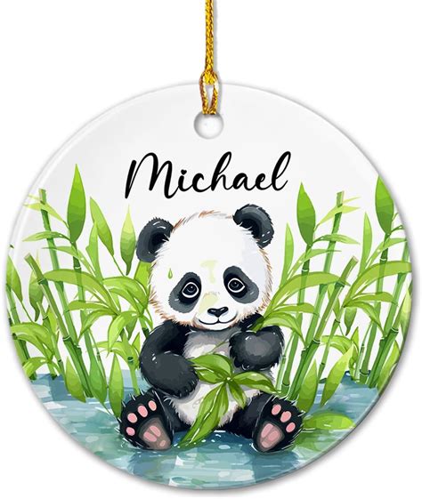 Amazon Unique Panda Ceramic Ornament Christmas Personalized