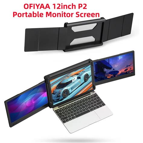 JYA Store OFIYAA P2 12inch Portable Triple Monitor Screen For Laptop