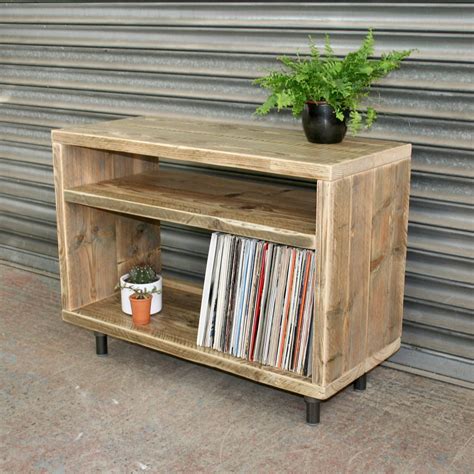 Record Player Stand Tv Unit Or Sideboard Made From Solid Wood Etsy Uk