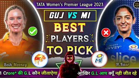 Guj W Vs Mi W Dream11 Preview Gujrat Giants Vs Mumbai Indians