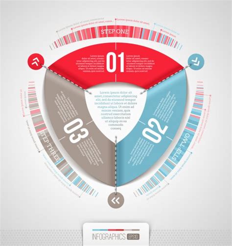 Abstract Ribbon Color Shapes And Elements For Infographics Vector