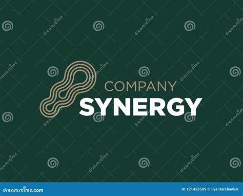 Modern Professional Vector Logo Synergy In Green Theme Stock