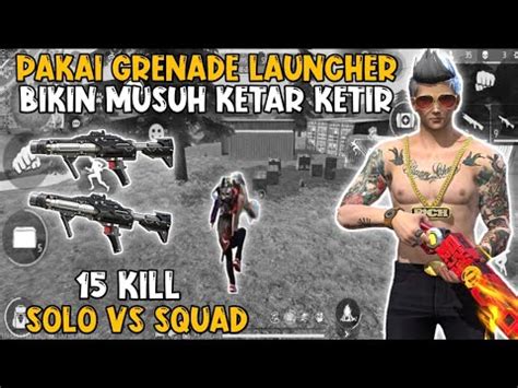 SOLO VS SQUAD PAKAI SENJATA RGS50 15 KILL FREE FIRE INDONESIA