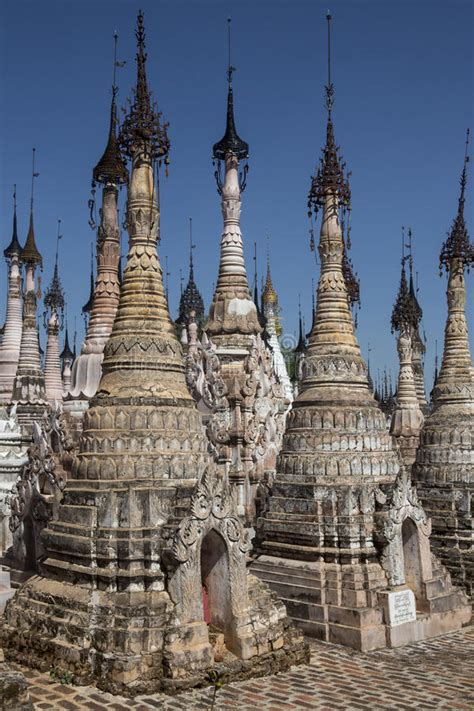 Templo Stupa De Kakku Estado De Shan Myanmar Imagem De Stock