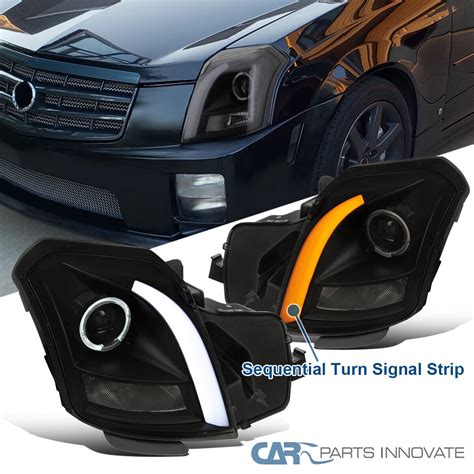 Black Smoke Projector Headlights Fits Cadillac Cts Switchback