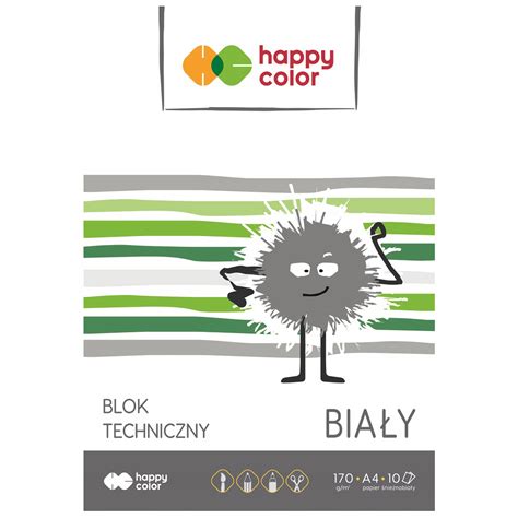 Blok techniczny biały HAPPY COLOR A4 10 kartek HA35502030 0 Cena