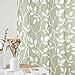 Amazon Xtmyi Boho Curtains For Kitchen Window Green Leaf Sheer