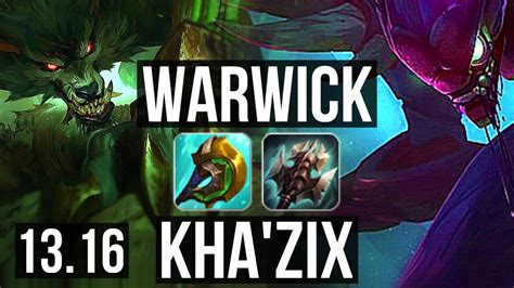 WARWICK Vs KHA JNG 3 7M Mastery 1800 Games 9 1 2 Legendary KR