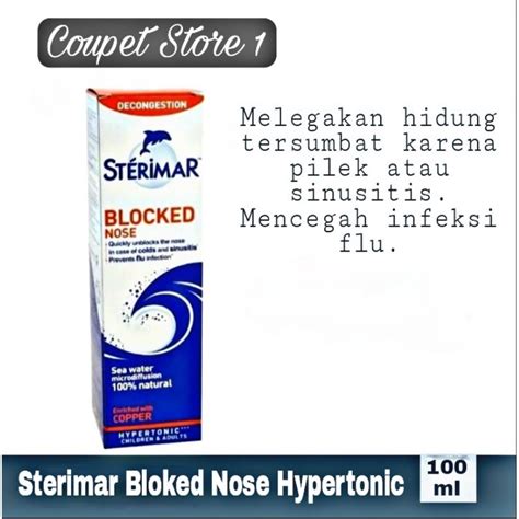 Jual Sterimar Bloked Nose Hypertonic 100Ml Shopee Indonesia