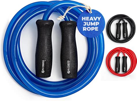 Elite Jumps Muay Thai 20 Weighted Jump Rope Heavy 13lb Pvc Drag