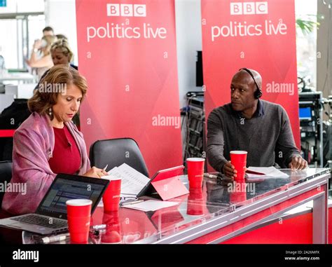 Jo Coburn BBC politics live presenter at the 2019 Labour Party Annual ...