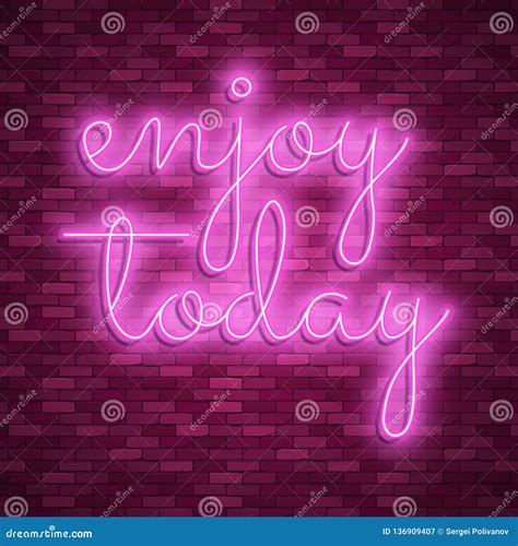 Neon Light Lettering Stock Vector Color Design Stock Vector