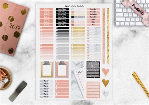 Girly Planner Printables Pink Weekly Printables Lady Boss Etsy Uk