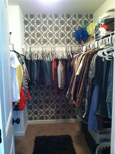 Closet Makeover DIY Wallpaper