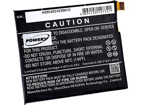 Powery Akku Für Blackberry Dtek60 Li Polymer Akku 3 84 Volt 3000mah